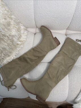 Journee Collection Olive Green Over-the-Knee Flat Boots
